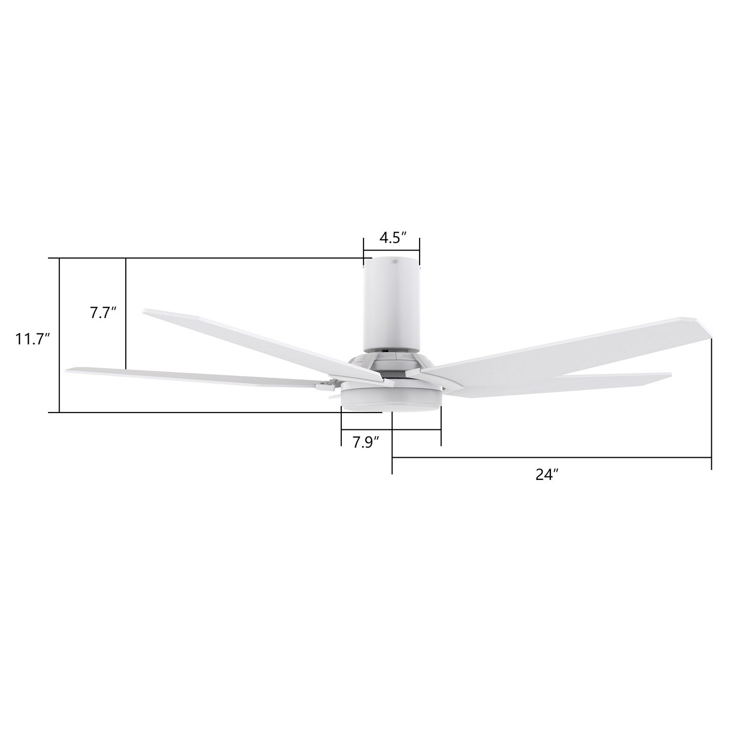 Carro - VS485B-L22-W1-1-FM - 48"Smart Ceiling Fan - Woodrow - White