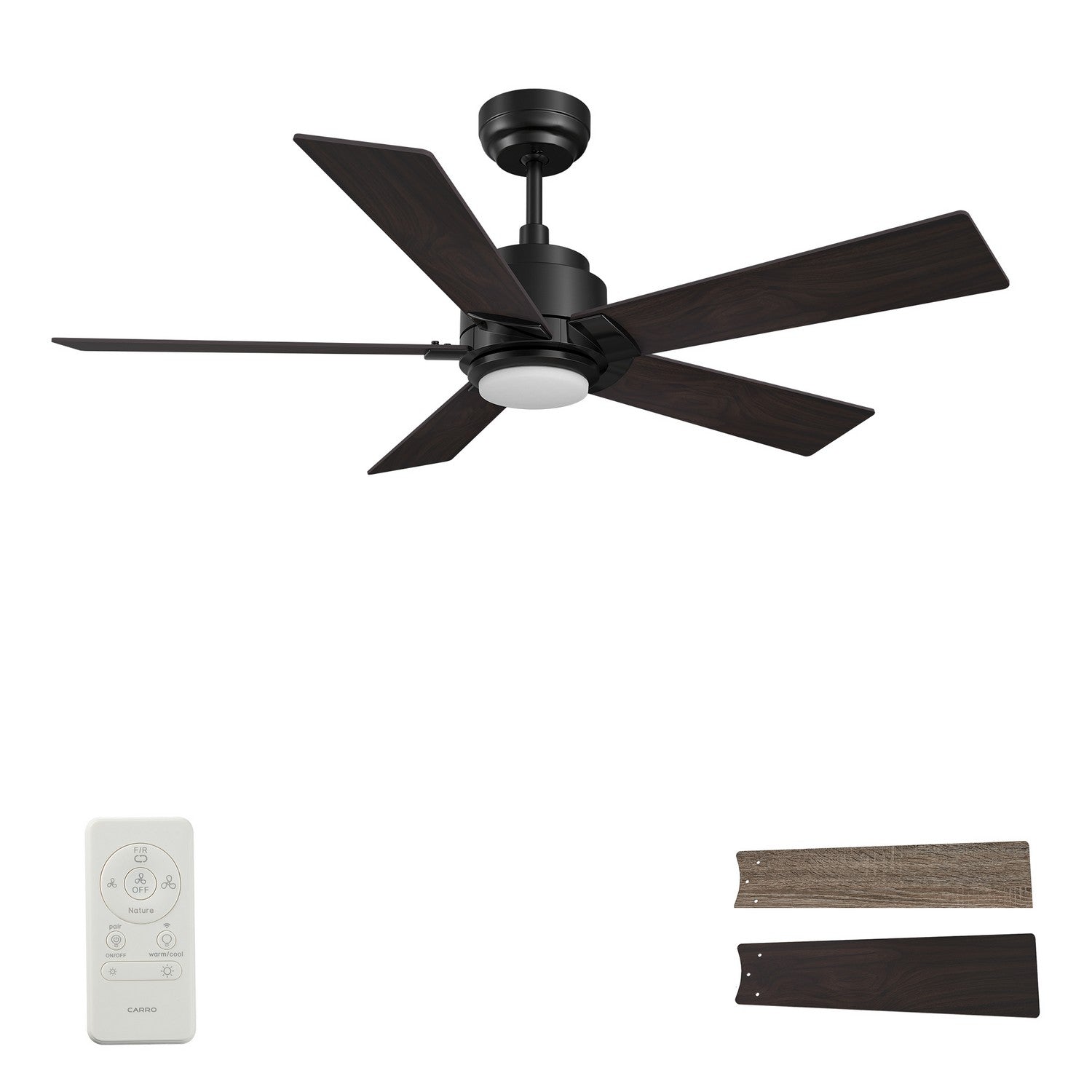 Carro - VS485J1-L11-BG-1 - 48"Smart Ceiling Fan - Ascender - Black