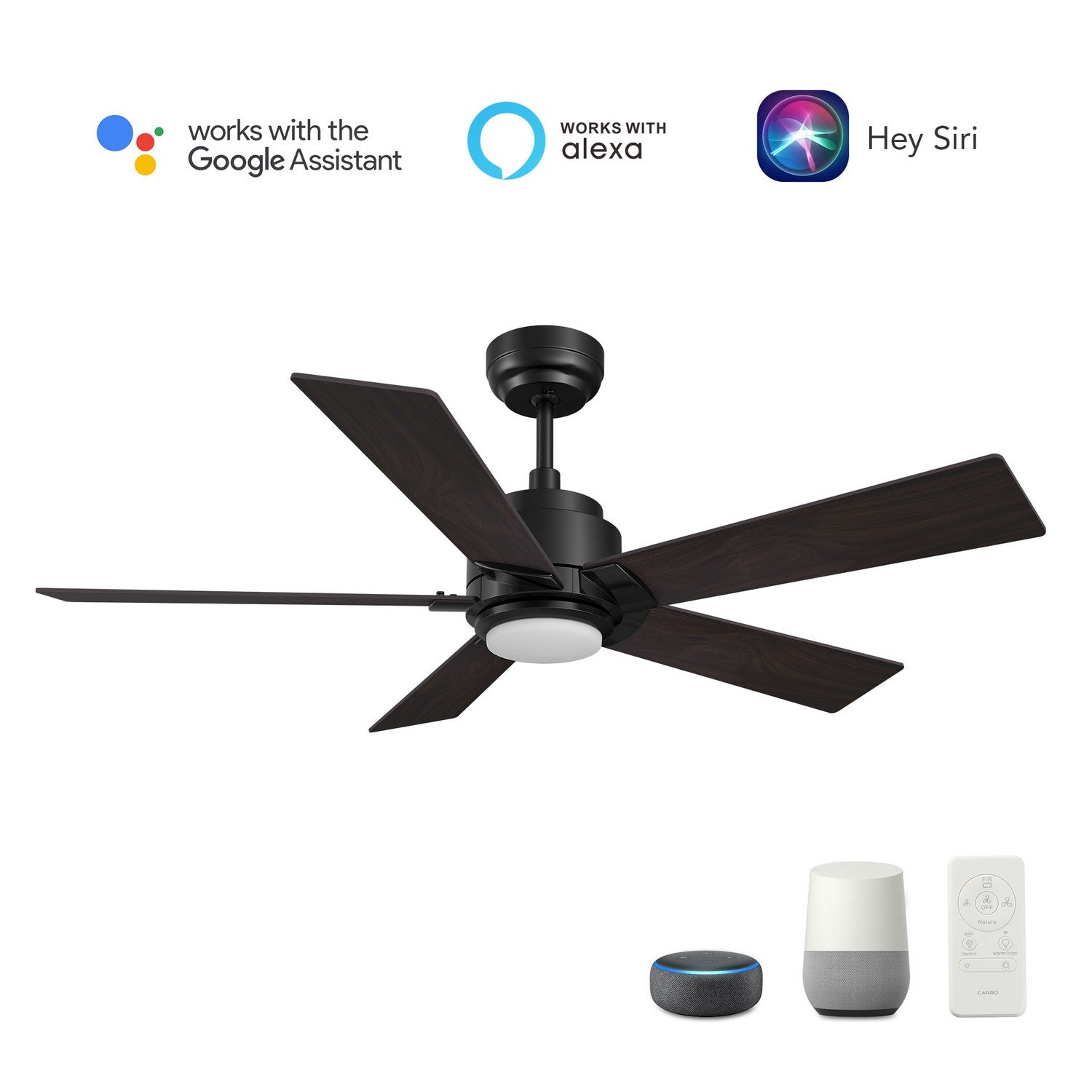 Carro - VS485J1-L11-BG-1 - 48"Smart Ceiling Fan - Ascender - Black