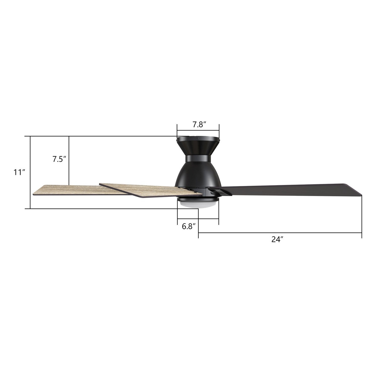 Carro - VS485J1-L11-BG-1-FM - 48"Smart Ceiling Fan - Ascender - Black