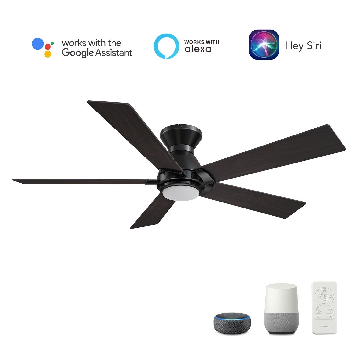 Carro - VS485J1-L11-BG-1-FM - 48"Smart Ceiling Fan - Ascender - Black