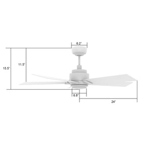 Carro - VS485J1-L11-W1-1 - 48"Smart Ceiling Fan - Ascender - White