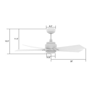 Carro - VS565J1-L11-W1-1 - 56"Smart Ceiling Fan - Ascender - White