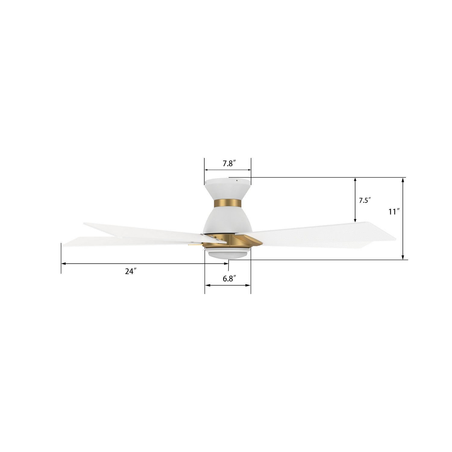 Carro - VS485J1-L11-W1-1G-FM - 48"Smart Ceiling Fan - Ascender - White