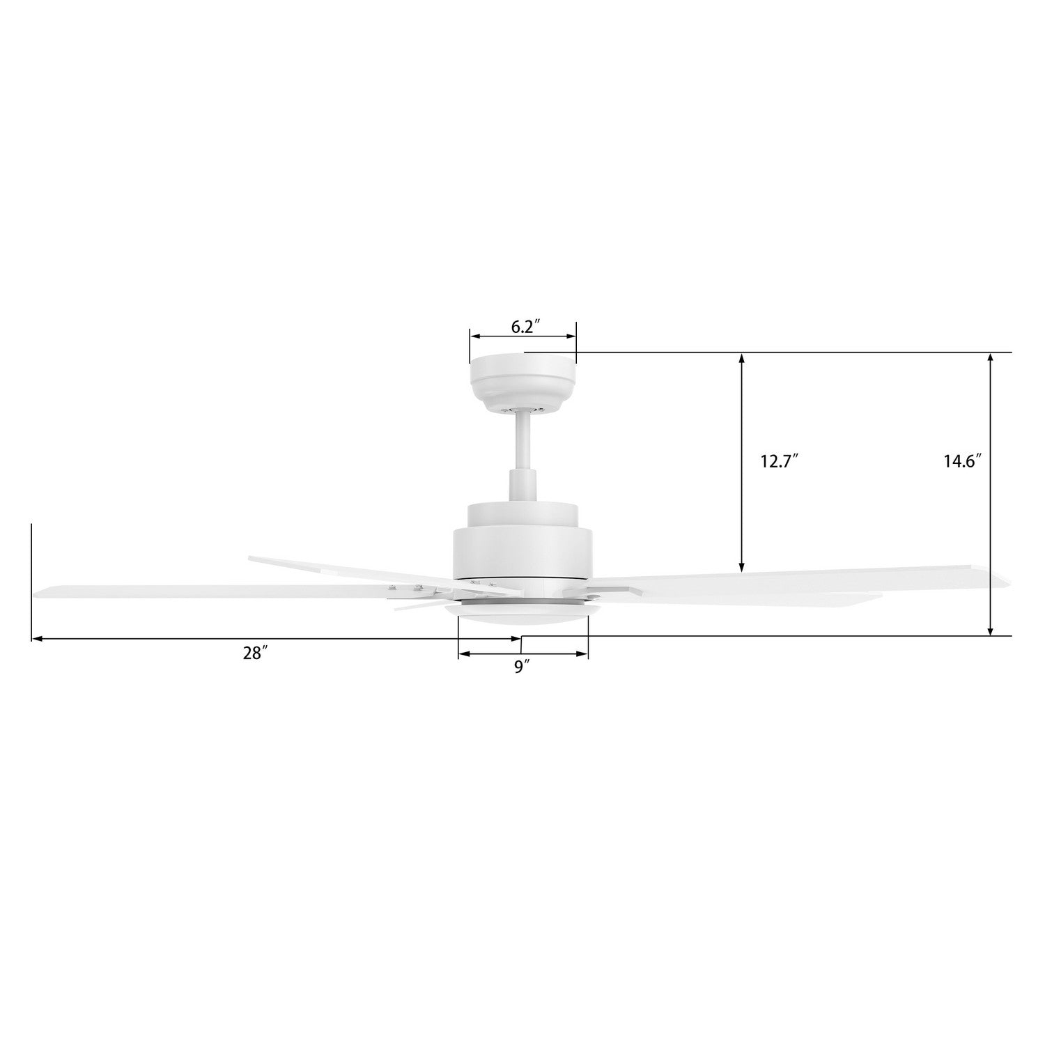 Carro - VS565J-L12-W1-1 - 56"Smart Ceiling Fan - Espear - White