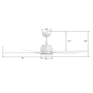 Carro - VS565J-L12-W1-1 - 56"Smart Ceiling Fan - Espear - White