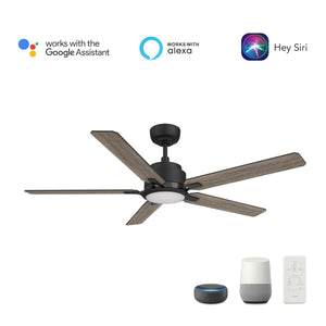 Carro - VS605J-L12-BG-1 - 60"Smart Ceiling Fan - Espear - Black