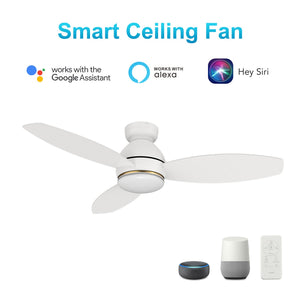 Carro - VS483Q6-L12-W1-1-FM - 48"Smart Ceiling Fan - Hobart - White