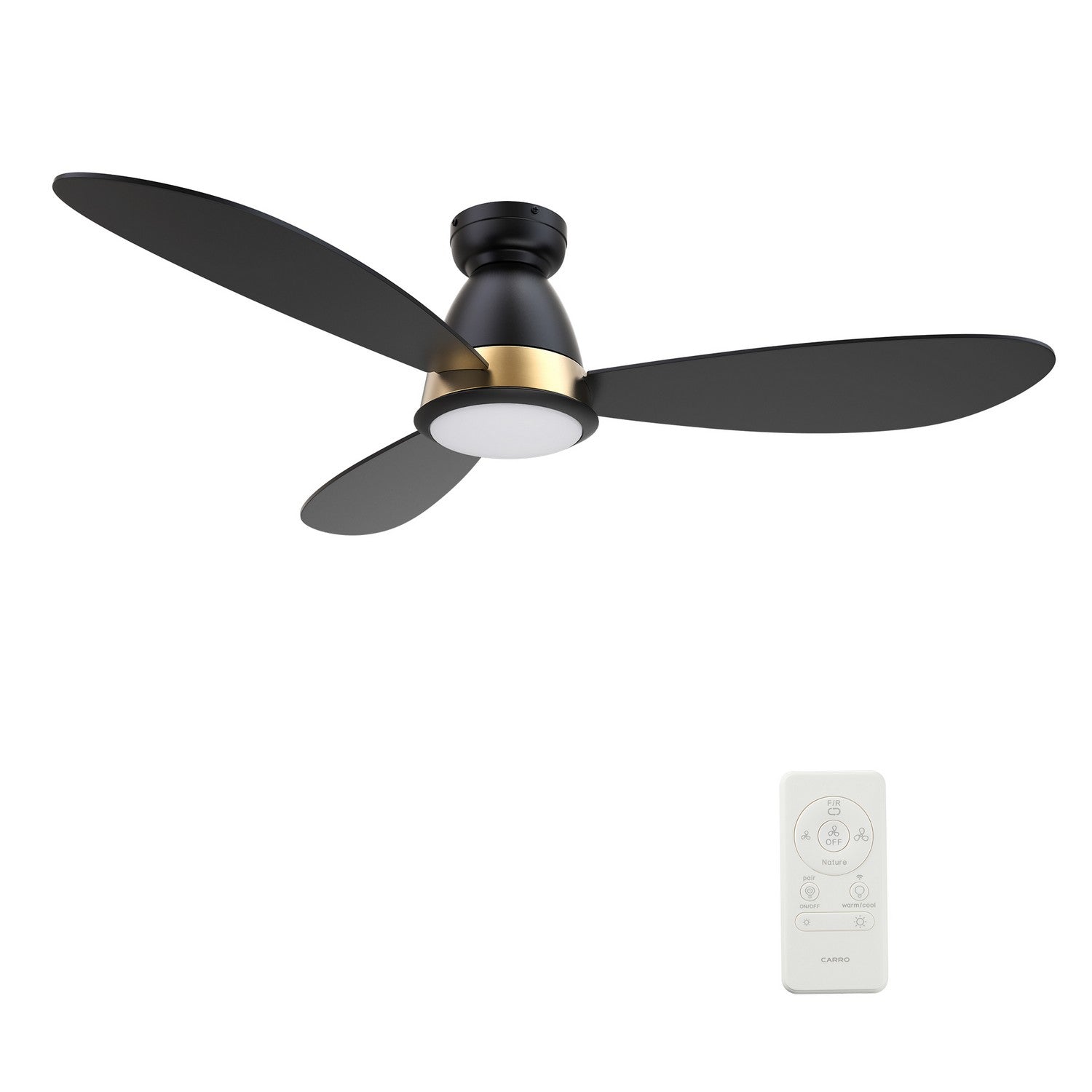 Carro - VS523Q7-L12-B2-1-FM - 52"Smart Ceiling Fan - York - Black