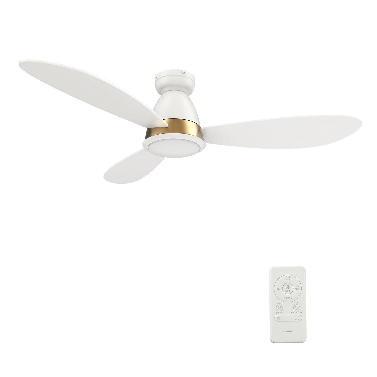 Carro - VS523Q7-L12-W1-1-FMA - 52"Smart Ceiling Fan - York - White