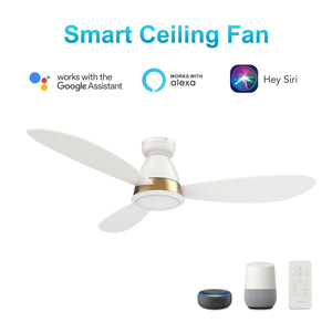 Carro - VS523Q7-L12-W1-1-FMA - 52"Smart Ceiling Fan - York - White