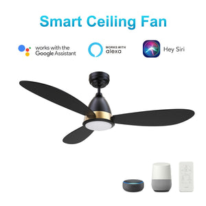 Carro - VS523Q7-L12-B2-1 - 52"Smart Ceiling Fan - York - Black