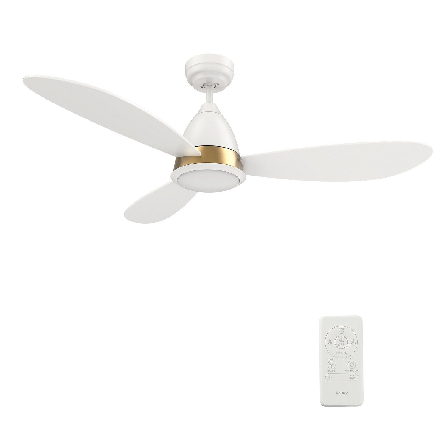 Carro - VS523Q7-L12-W1-1A - 52"Smart Ceiling Fan - York - White