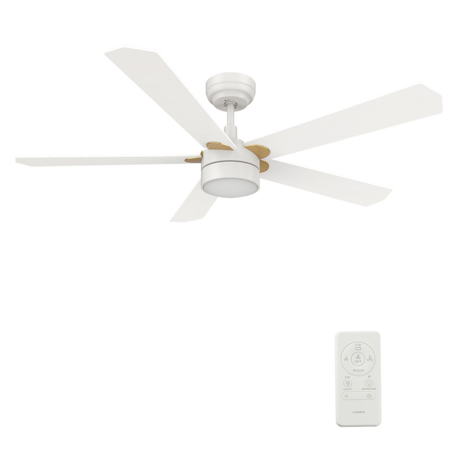 Carro - VS525E2-L11-W1-1G - 52"Smart Ceiling Fan - Tarrasa - White