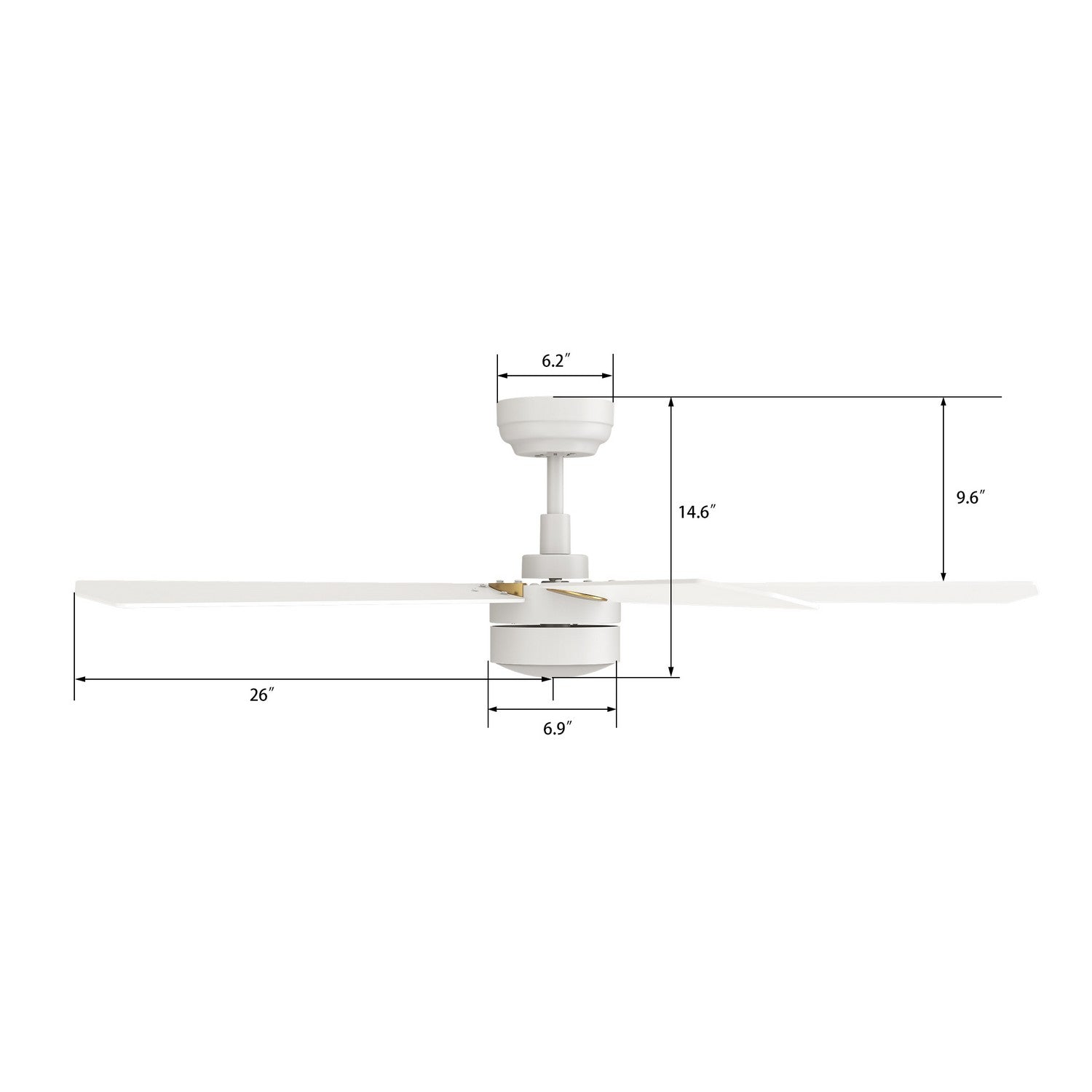 Carro - VS525E2-L11-W1-1G - 52"Smart Ceiling Fan - Tarrasa - White