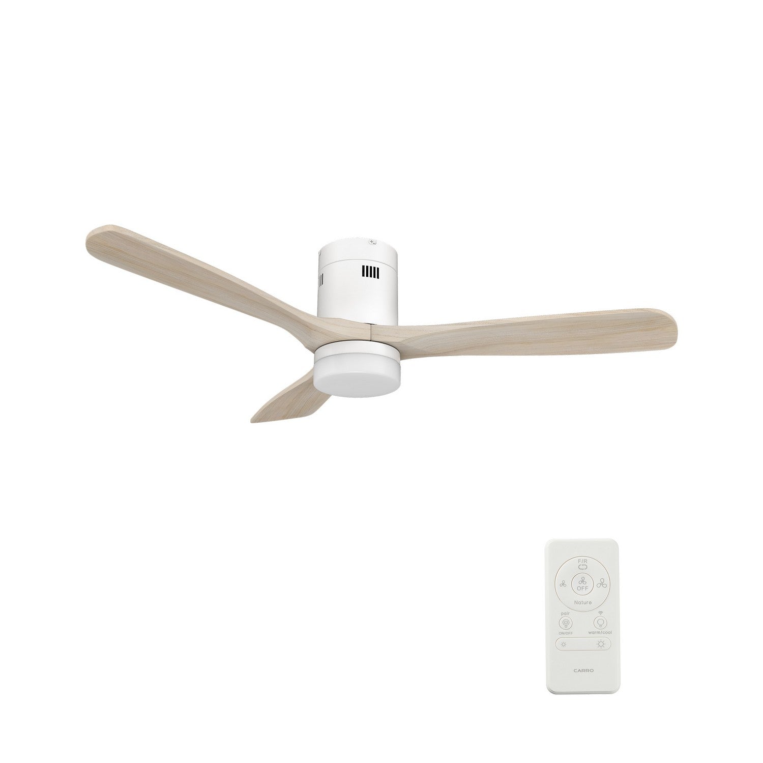 Carro - VS523P3-L12-WM1-1-FM - 52"Smart Ceiling Fan - Labelle - White