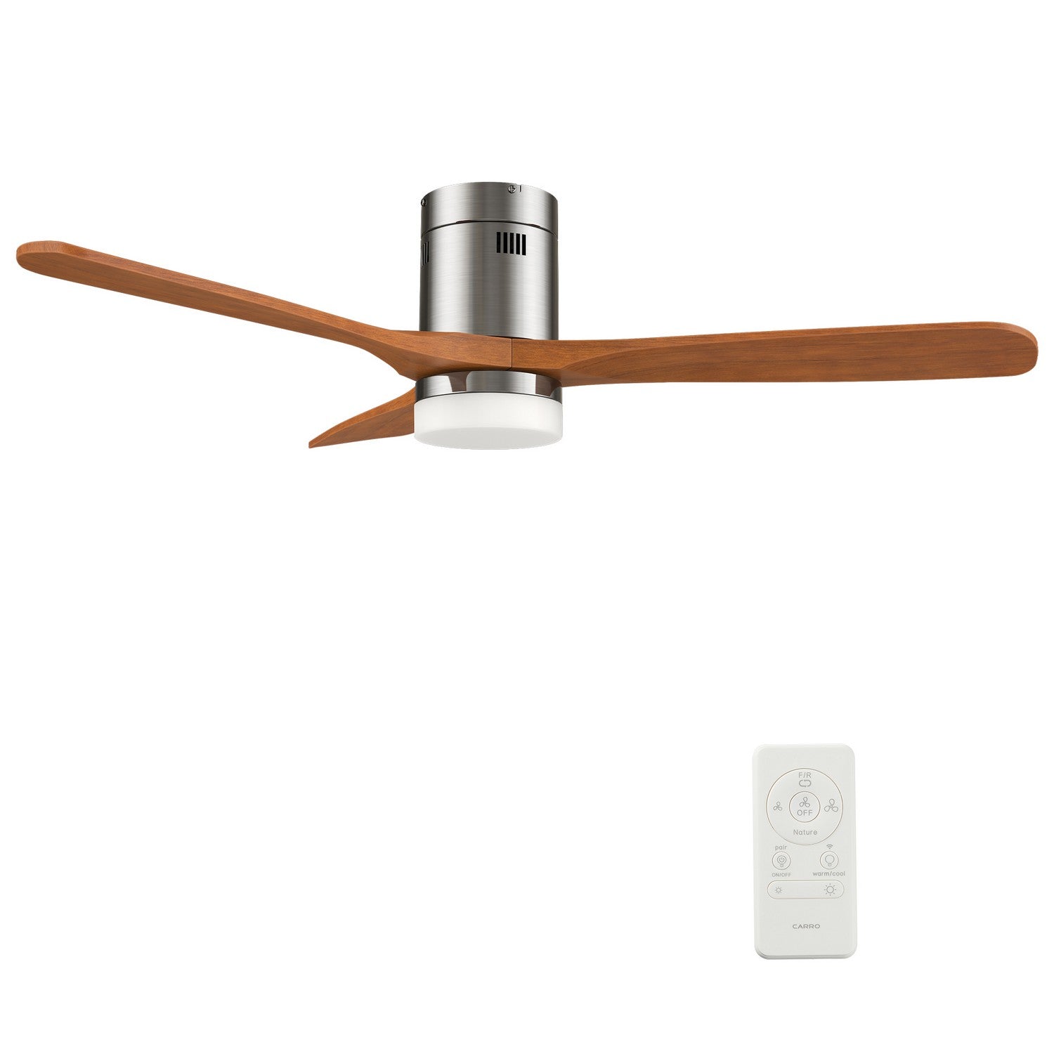 Carro - VS523P3-L12-SM2-1-FM - 52"Smart Ceiling Fan - Labelle - Silver