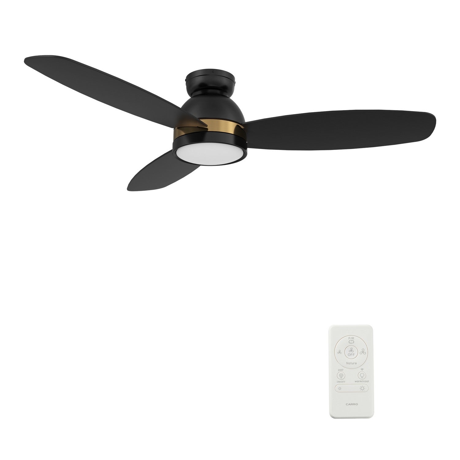 Carro - VS523Q5-L12-B2-1-FM - 52"Smart Ceiling Fan - Fremont - Black