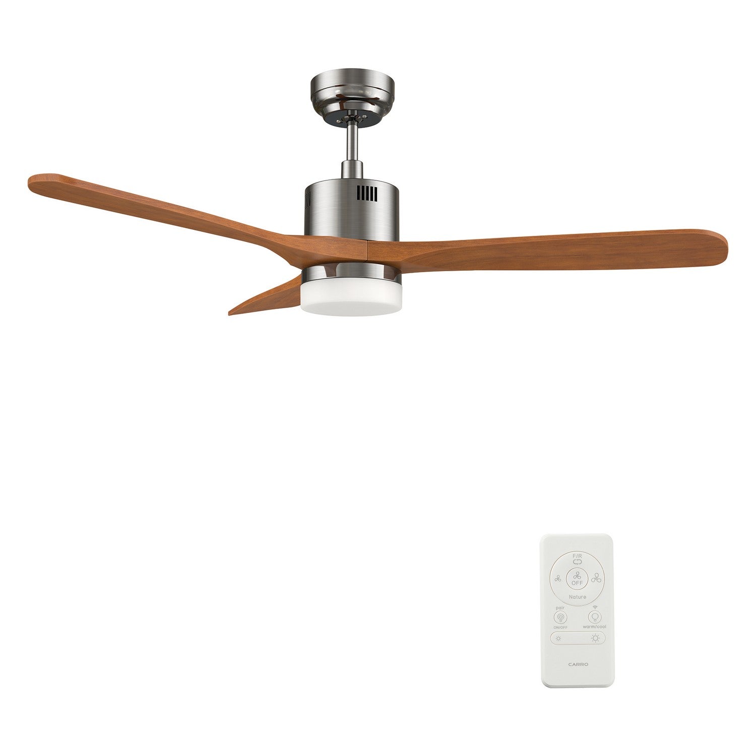 Carro - VS523E4-L12-SM2-1 - 52"Smart Ceiling Fan - Palmer - Silver