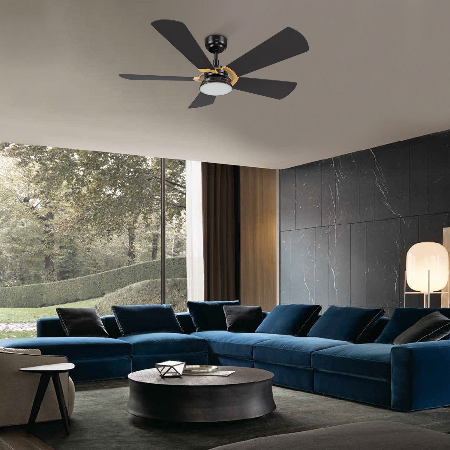 Carro - VS525B6-L12-B2-1G - 52"Smart Ceiling Fan - Savili - Black