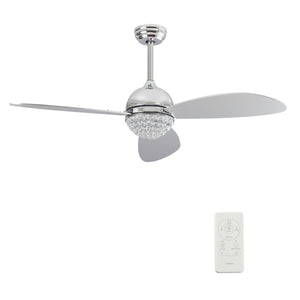 Carro - VS523Q3-L12-SC-1 - 52"Smart Ceiling Fan - Coren - Silver