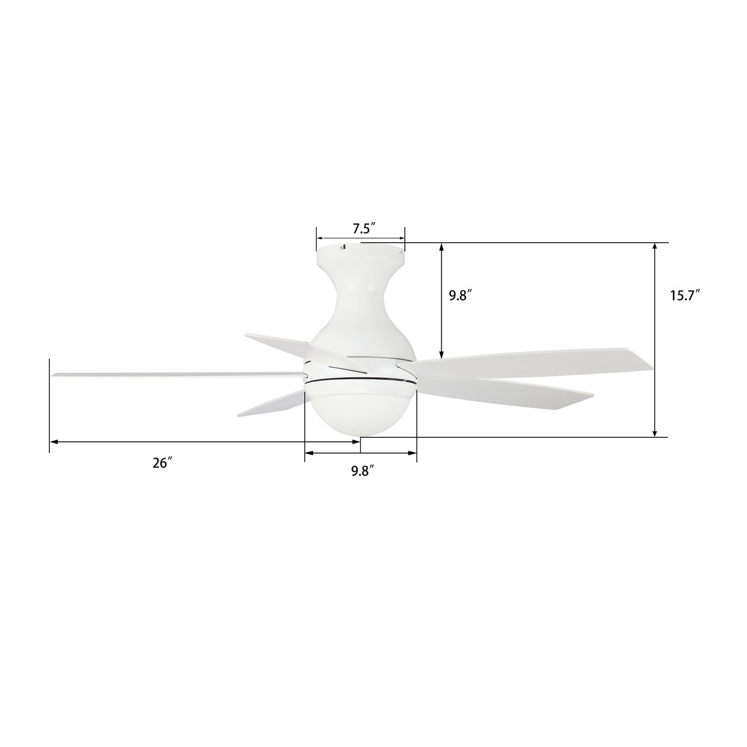 Carro - VS525Q2-L12-W1-1 - 52"Smart Ceiling Fan - Twister - White