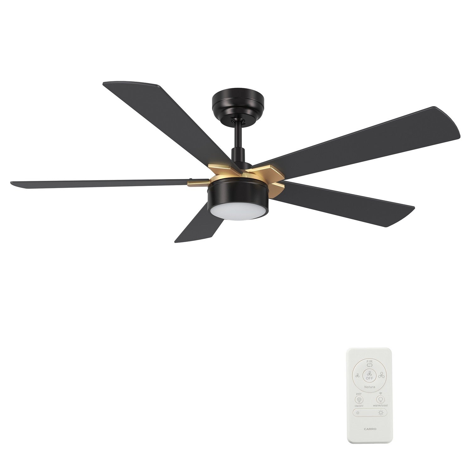 Carro - VS525B5-L11-B2-1G - 52"Smart Ceiling Fan - Stockton - Black