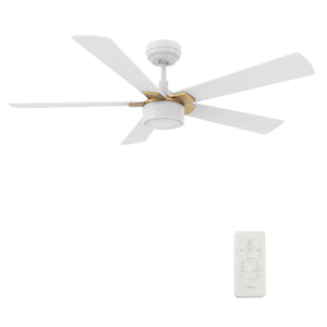 Carro - VS525B5-L11-W1-1G - 52"Smart Ceiling Fan - Stockton - White