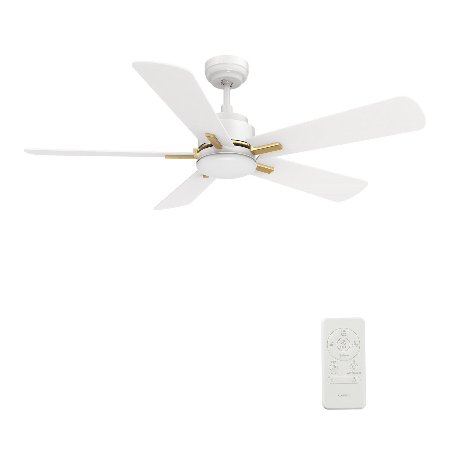 Carro - VS525E3-L12-W1-1G - 52"Smart Ceiling Fan - Olinda - White