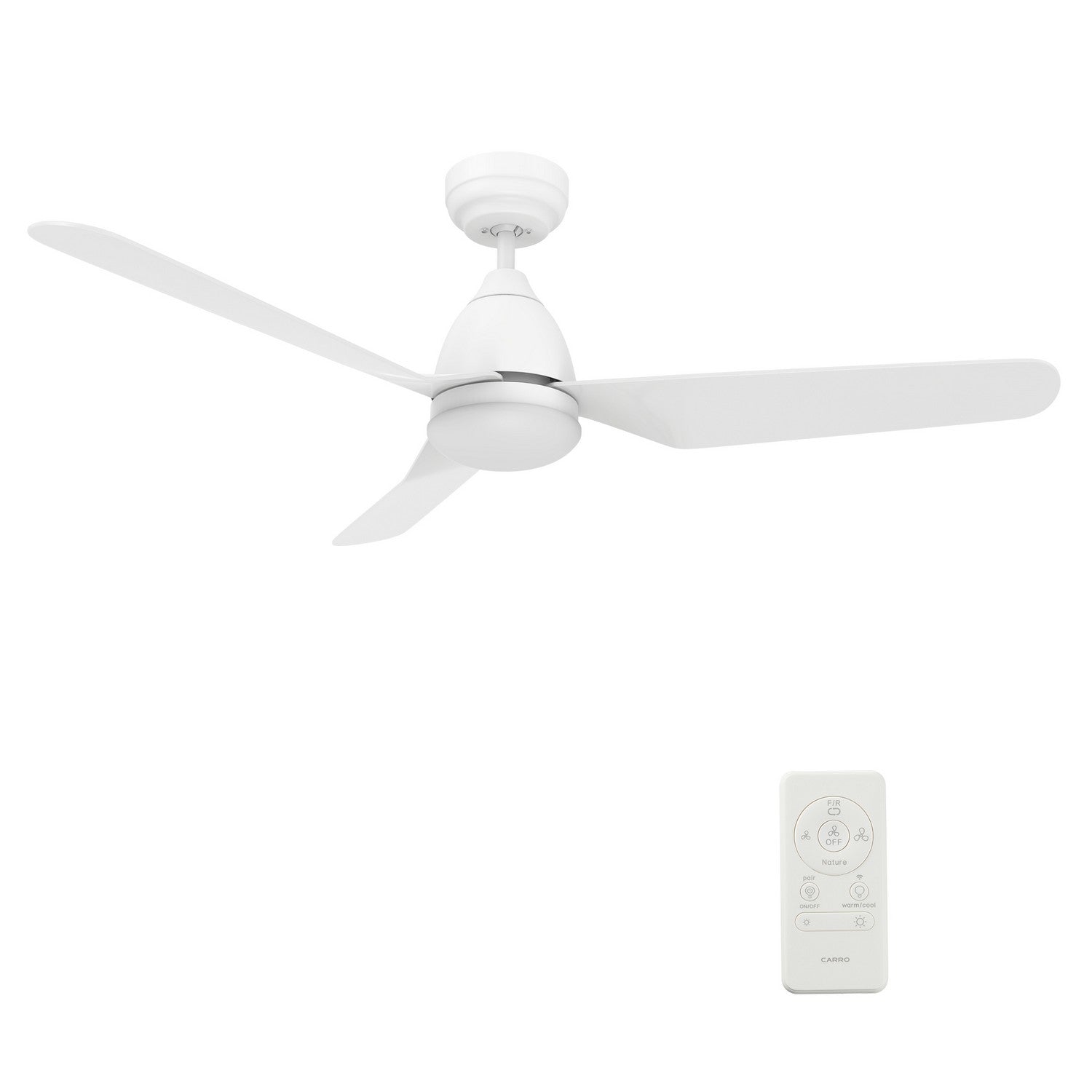 Carro - VS523N1-L12-W1-1 - 52"Smart Ceiling Fan - Toulon - White