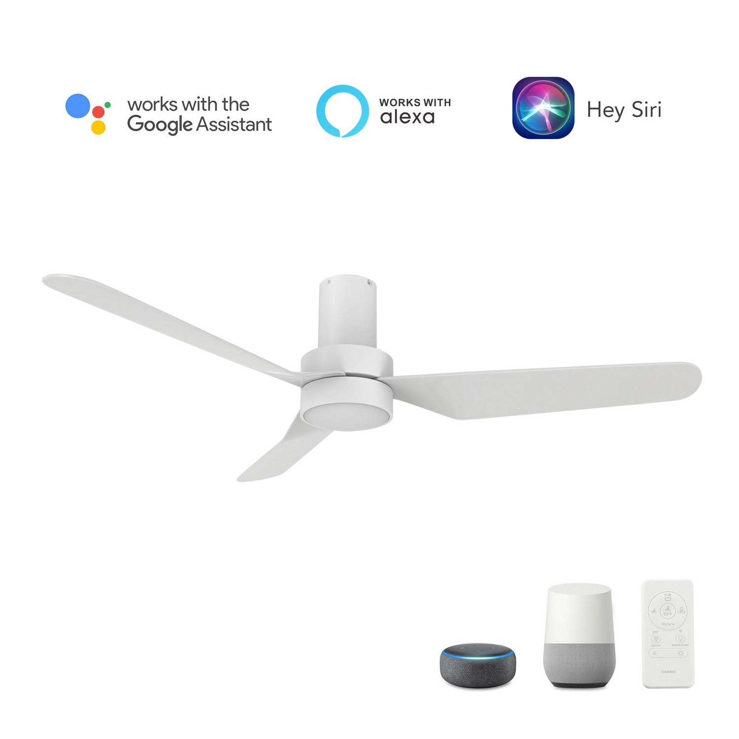 Carro - VS523N1-L11-W1-1-FM - 52"Smart Ceiling Fan - Madrid - White