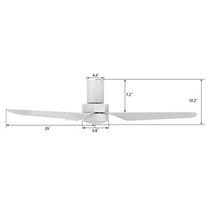 Carro - VS523N1-L11-W1-1-FM - 52"Smart Ceiling Fan - Madrid - White