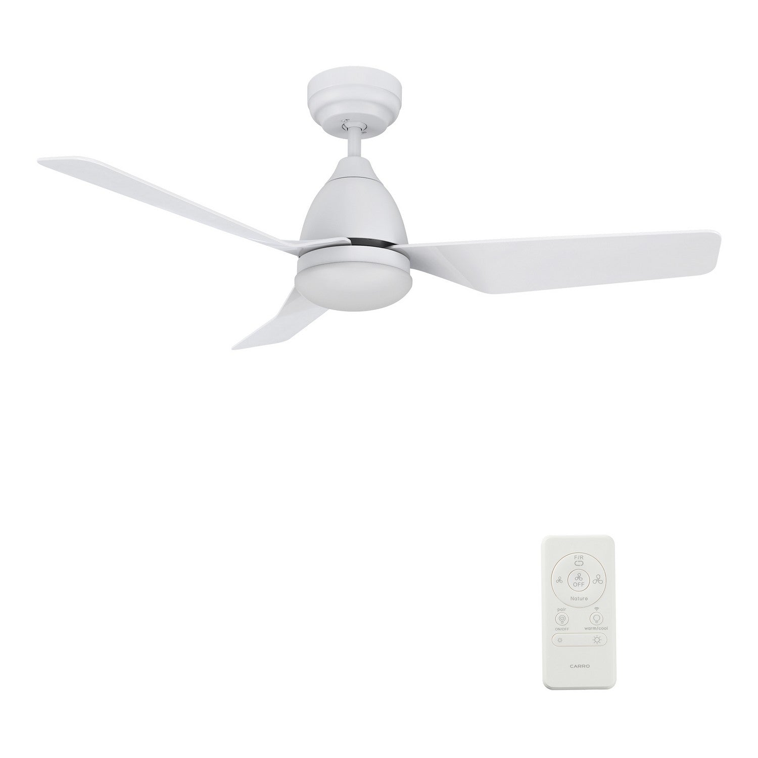 Carro - VS443N2-L12-W1-1 - 44"Smart Ceiling Fan - Roque - White