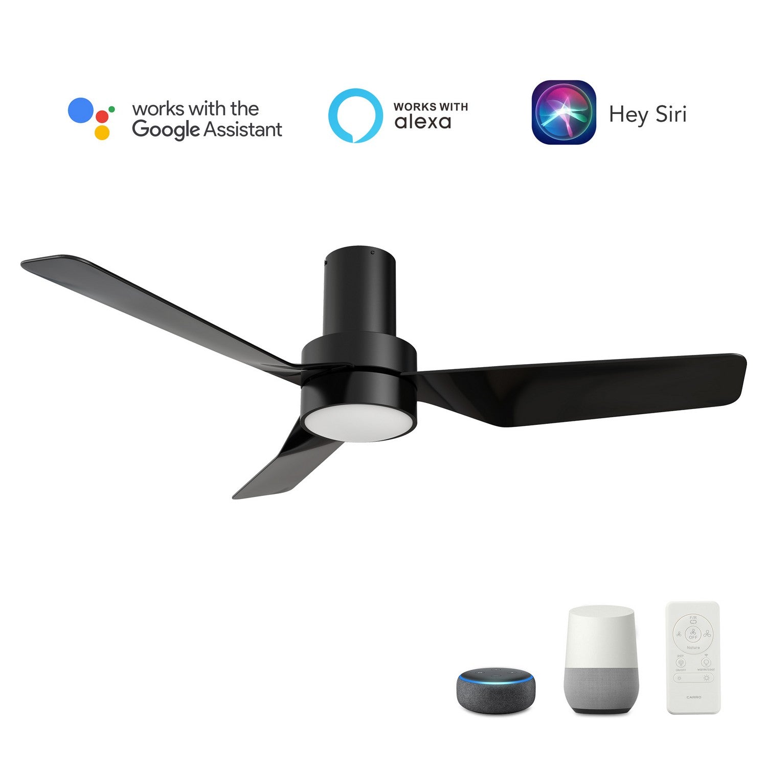 Carro - VS443N2-L11-B2-1-FM - 44"Smart Ceiling Fan - Porter - Black