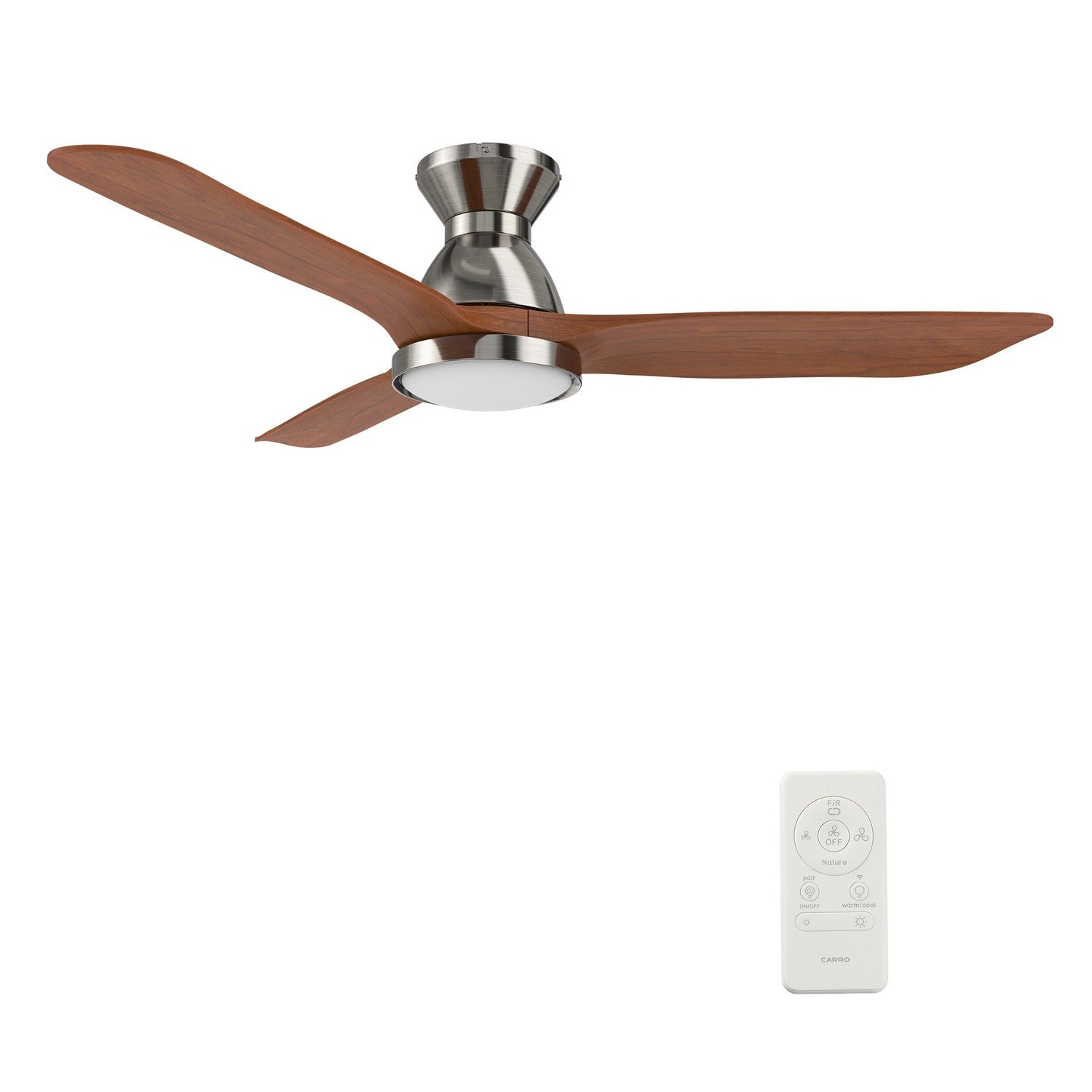 Carro - VS523F3-L12-SM2-1-FM - 52"Smart Ceiling Fan - Jaaron - Silver