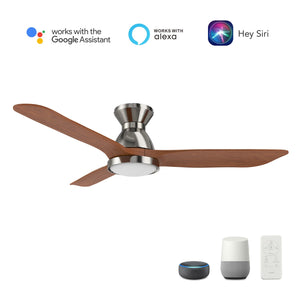 Carro - VS523F3-L12-SM2-1-FM - 52"Smart Ceiling Fan - Jaaron - Silver