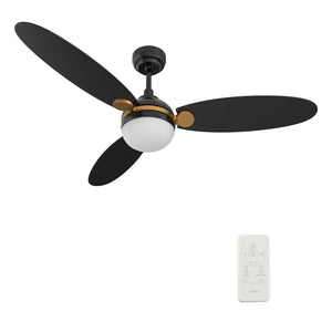 Carro - VS523Q4-L12-B2-1G - 52"Smart Ceiling Fan - Pearla - Black