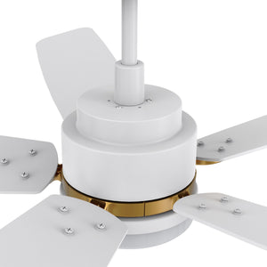 Carro - VS525B4-L12-W1-1G - 52"Smart Ceiling Fan - Peyton - White