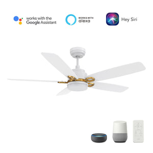 Carro - VS525B4-L12-W1-1G - 52"Smart Ceiling Fan - Peyton - White