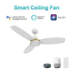 Carro - VS483Q5-L12-W1-1A - 48"Smart Ceiling Fan - Fremont - White