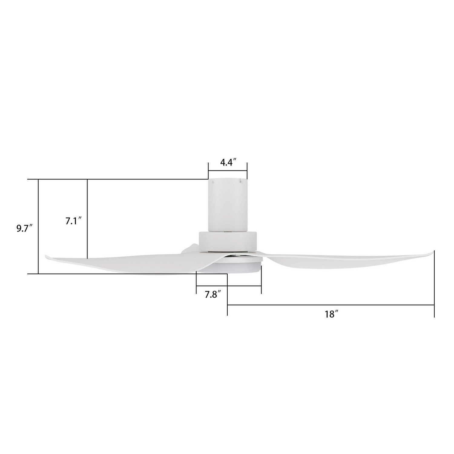 Carro - VS363V2-L12-W1-1-FM - 36"Smart Ceiling Fan - Ryna - White