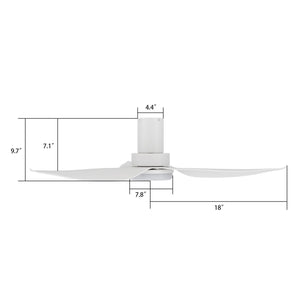 Carro - VS363V2-L12-W1-1-FM - 36"Smart Ceiling Fan - Ryna - White