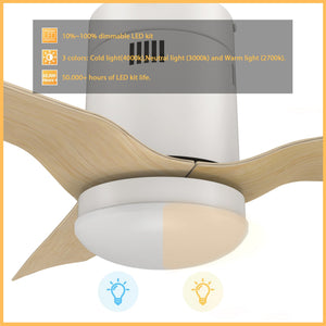 Carro - VS523P-L22-WQ-1-FM - 52"Smart Ceiling Fan - Spezia - White