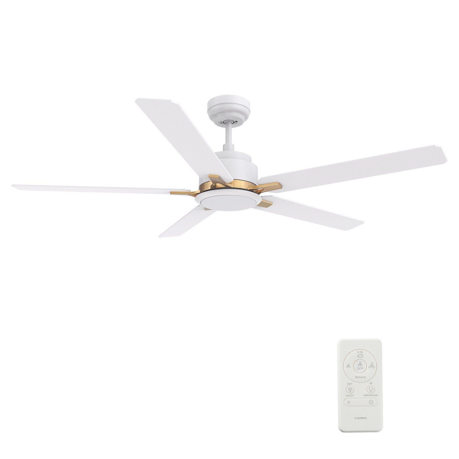 Carro - VS525J-L12-W1-1G - 52"Smart Ceiling Fan - Espear - White