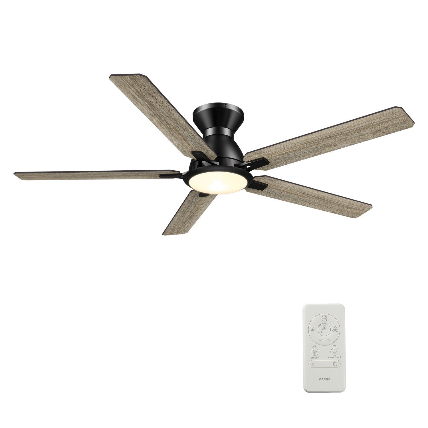 Carro - VS525J-L12-BG-1-FM - 52"Smart Ceiling Fan - Espear - Black