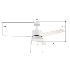 Carro - VWGA-523A3-L12-W1-1 - 52"Ceiling Fan - Kesteven - White