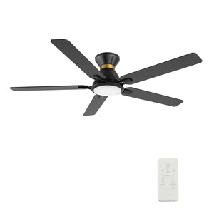 Carro - VS525J-L12-B2-1-FM - 52"Smart Ceiling Fan - Espear - Black