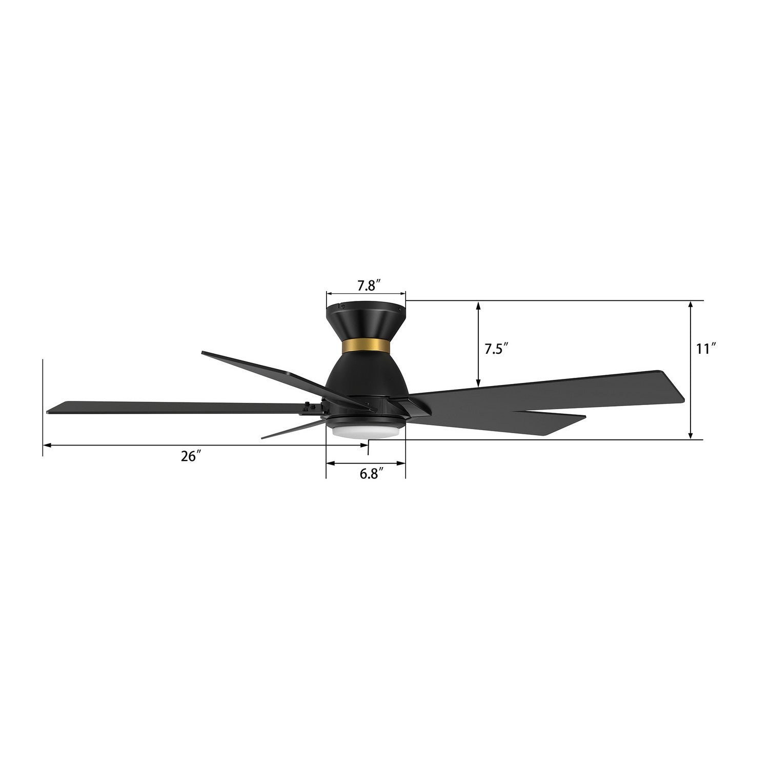 Carro - VS525J1-L11-B2-1-FM - 52"Smart Ceiling Fan - Ascender - Black