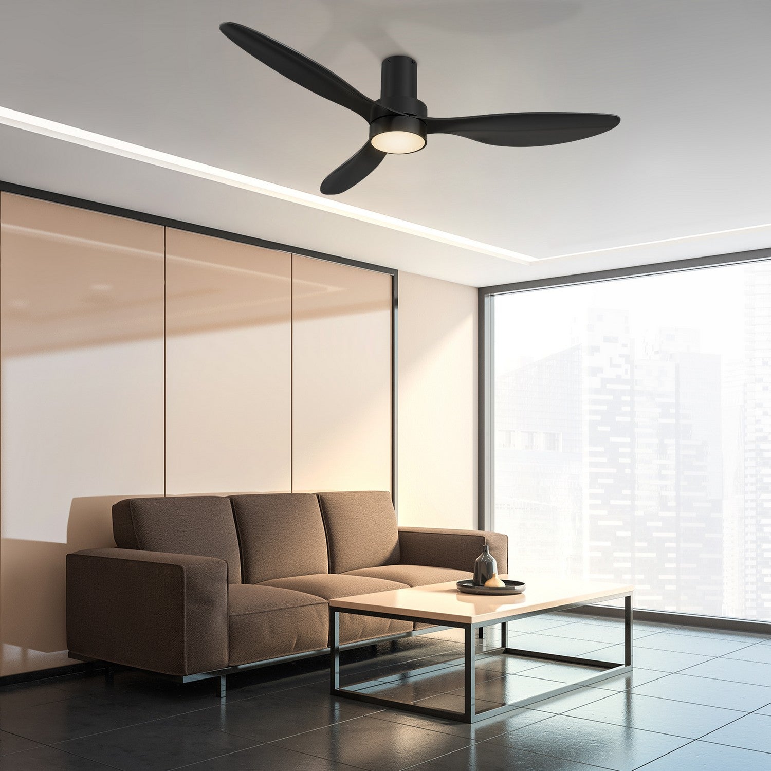 Carro - VS523N4-L11-B2-1-FM - 52"Smart Ceiling Fan - Aurora - Black