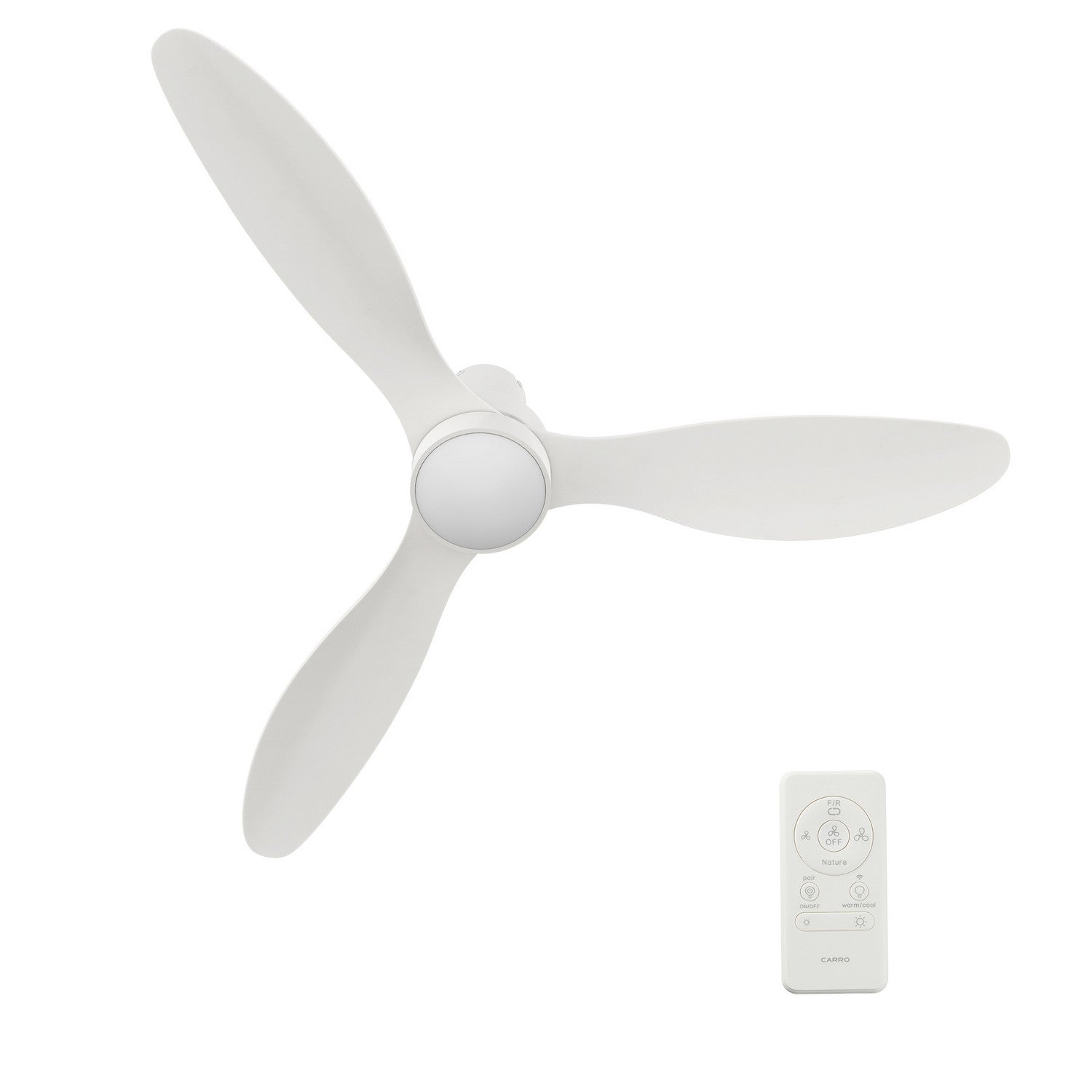 Carro - VS523N4-L11-W1-1-FM - 52"Smart Ceiling Fan - Aurora - White